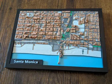 Figura decorativa: Santa Monica California 3D Miniature — vista de referencia 3