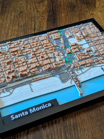 Figura decorativa: Santa Monica California 3D Miniature — vista de referencia 2