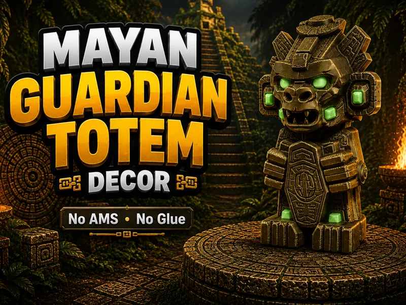 Mayan Guardian Totem Decor