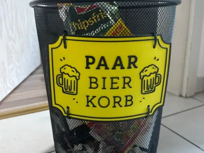 Couple Beer Basket Sign Men's Gift Birthday 
