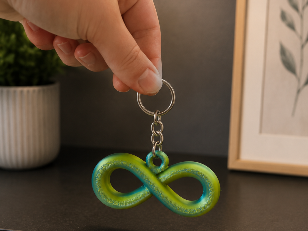 Premium Infinity Symbol Keychain-Elegant 3D Print