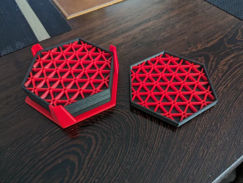 IsoGrid Coaster Set