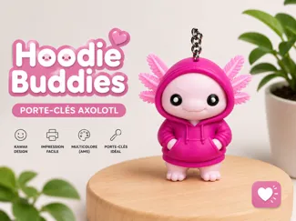 Porte-clés Axolotl – Hoodie Buddies