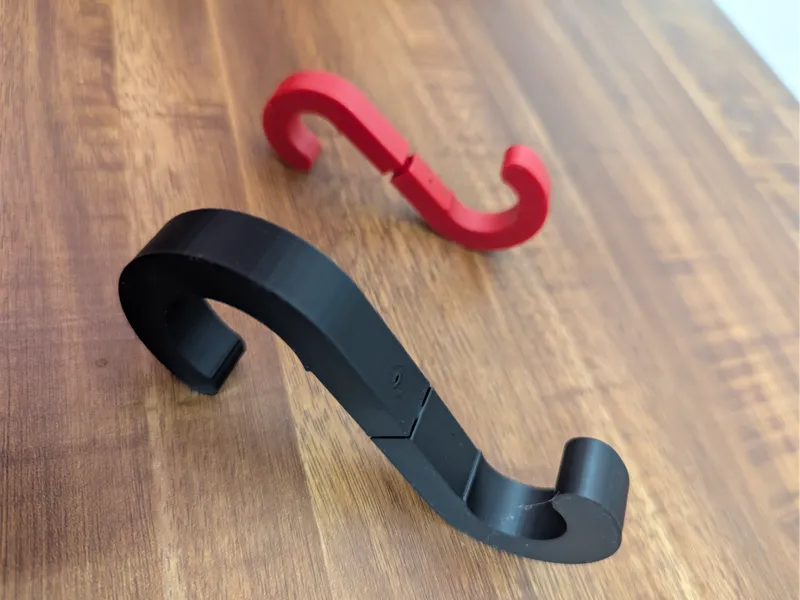 Parametric Rotatable S-Hook (Print-in-Place)