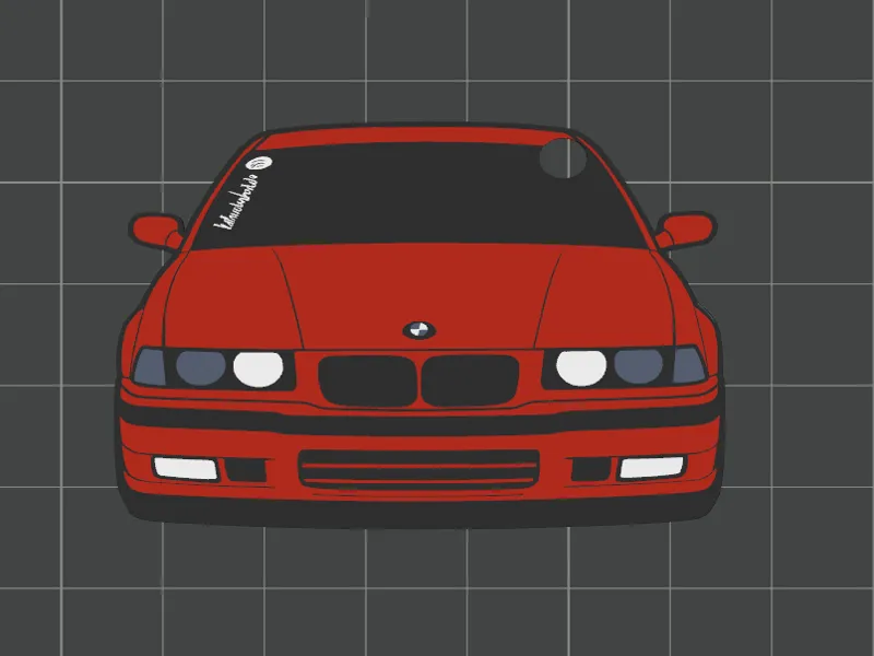 Car Keychain - BMW Series 3 (gen. E36)