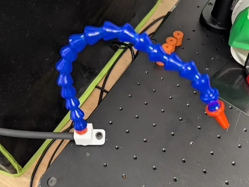 Galvo laser air assist hose block