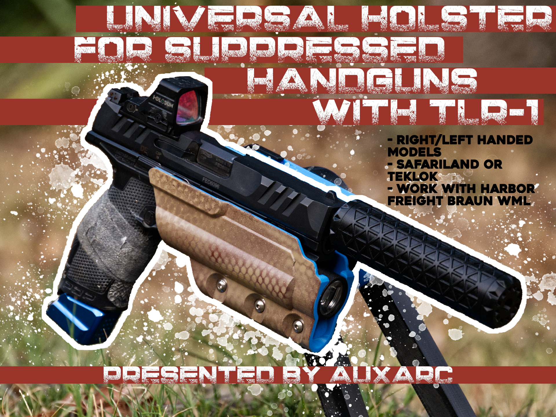 Universal Holster for Suppressed Handguns w/ TLR1 - 1