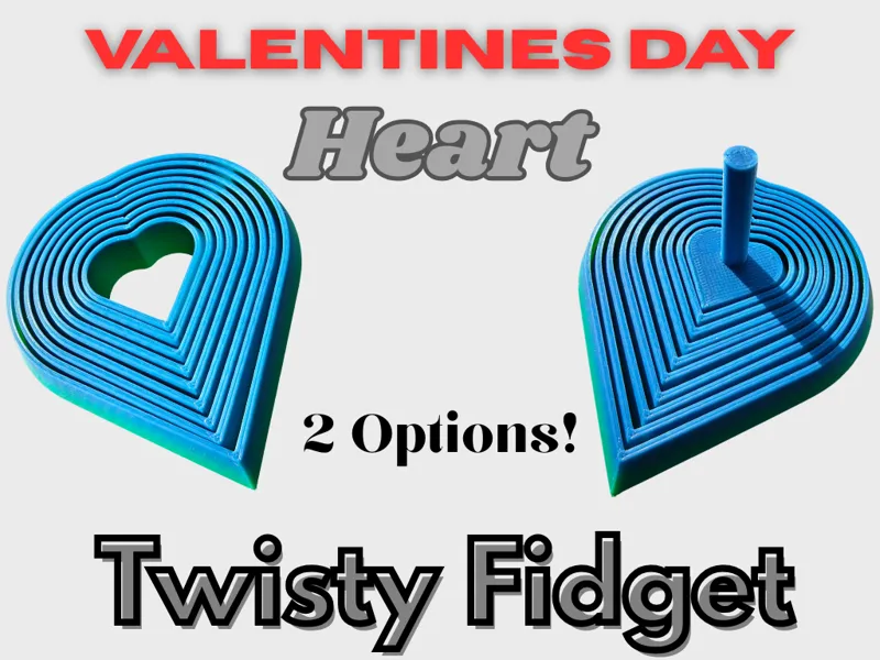 Valentines Day Heart Twist Fidget