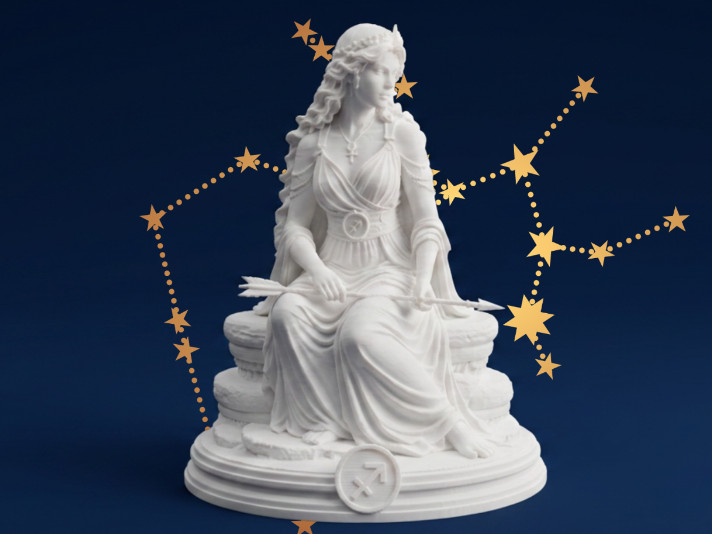 Sagittarius Zodiac – Archer Goddess Figurine