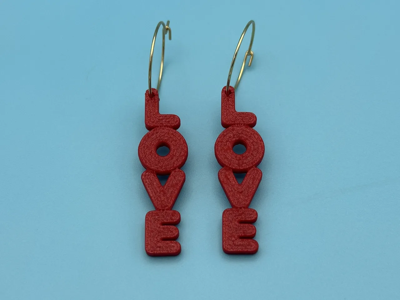 Love Statement Earrings (1.6 grams - quick print!) view 2