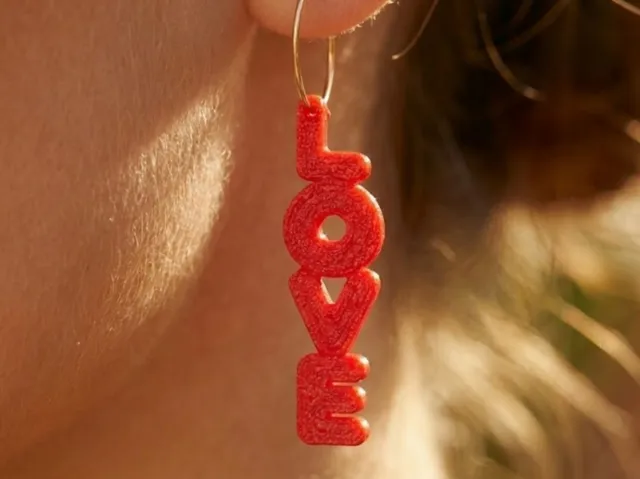 Love Statement Earrings (1.6 grams - quick print!)