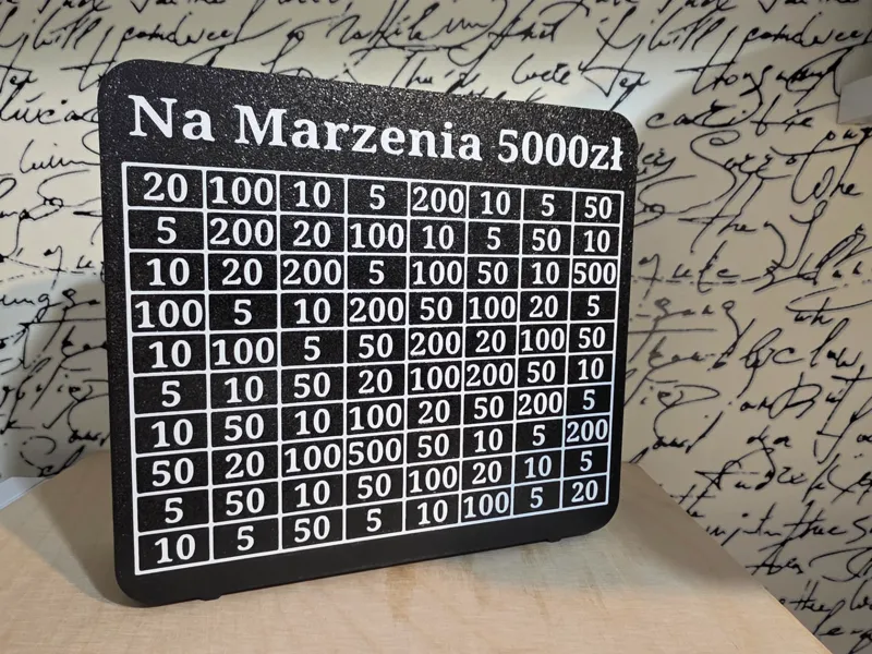 Piggy bank with a crossword puzzle 5000 PLN