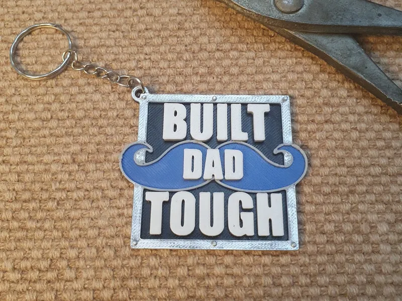 Built Dad Tough Keychain
