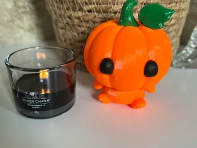 Halloween Big Head Pumpkin Chibi 70mm x 86mm