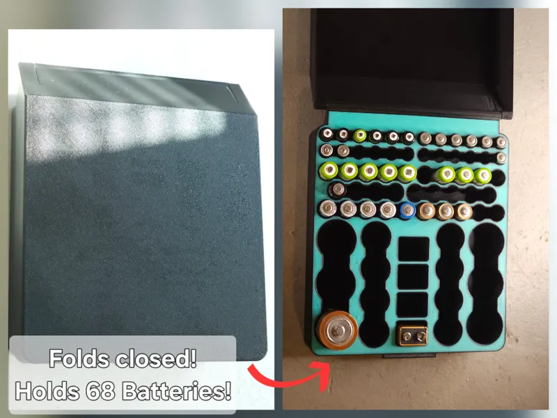 Wall mounted battery organizer