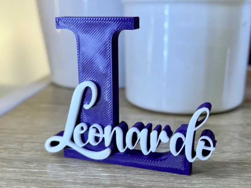 LEONARDO Name Ornament Initial Nameplate Sign