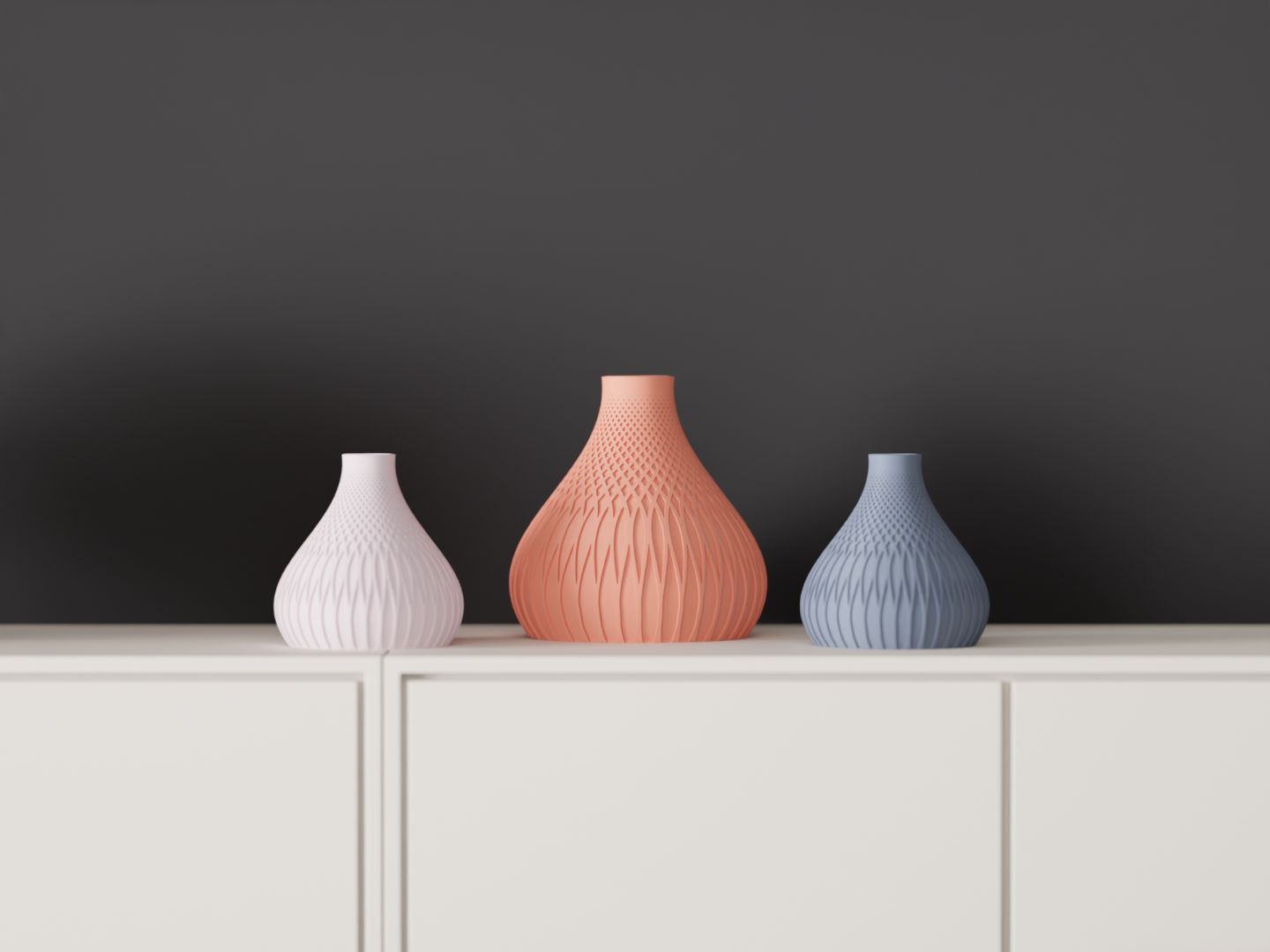 Elegant Squat Vase. Easy Print.