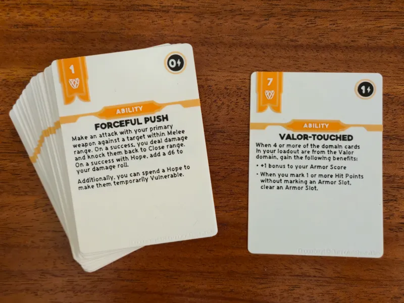 Daggerheart - Valor Domain Cards