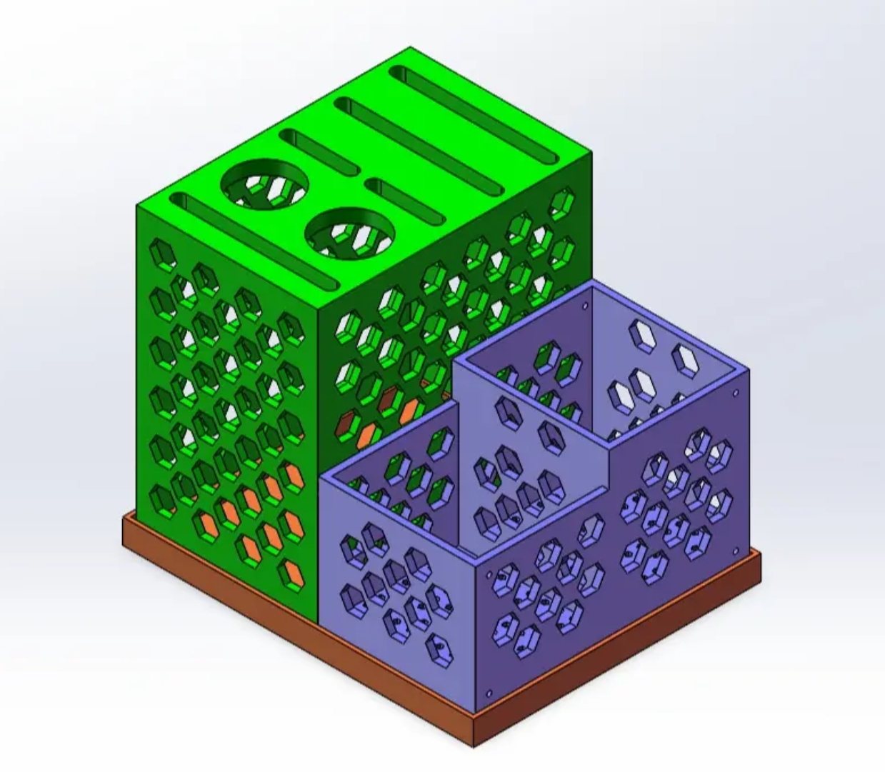 Miniatura 2 do modelo 3D 筷篓刀架接水盘分体式防霉