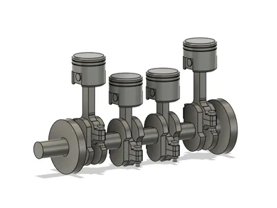 Inline 4 Engine Crankshaft Modle.