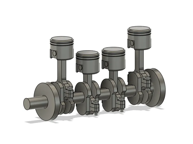 Inline 4 Engine Crankshaft Modle.