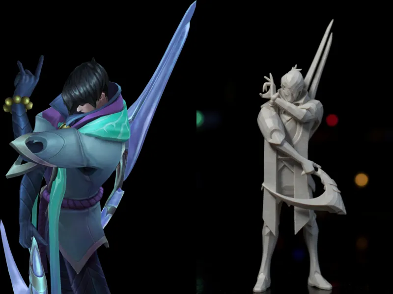 Aphelios League of Legends 3D Model 