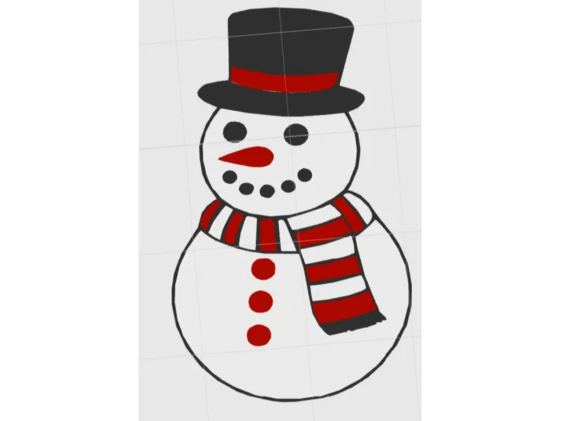 Snowman Croc Charm