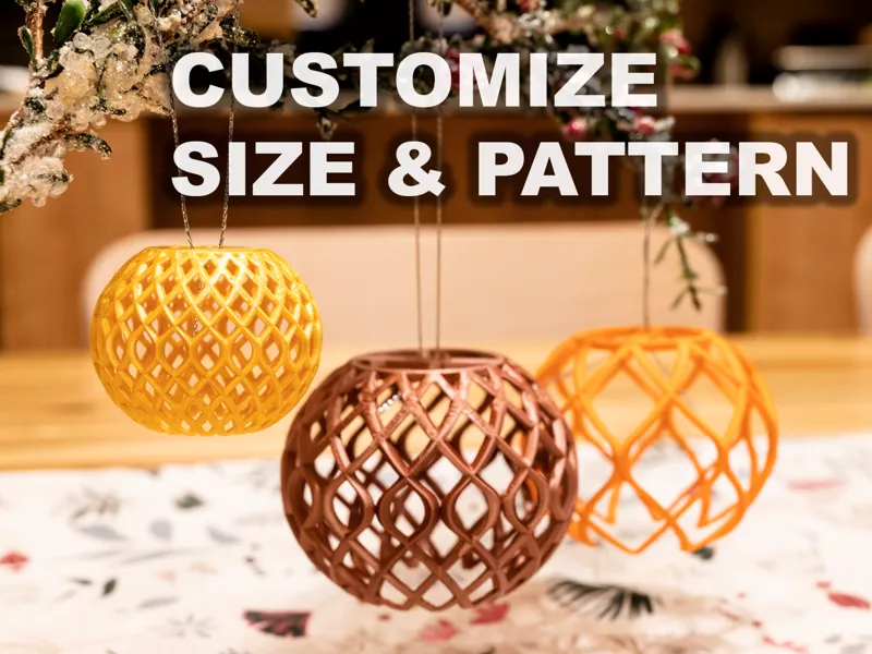 Customizable Mesh Christmas Ornament