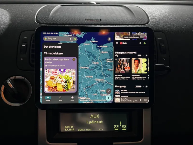Volvo P1 iPad mount for radio bezel