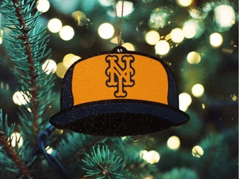 New York Mets Baseball Hat Christmas Ornament
