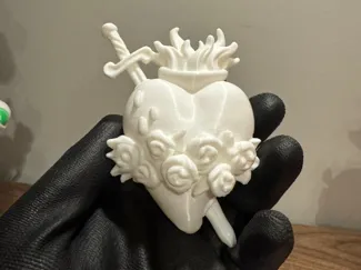 Imaculado Coração de Maria - Fundo Reto e 3D.