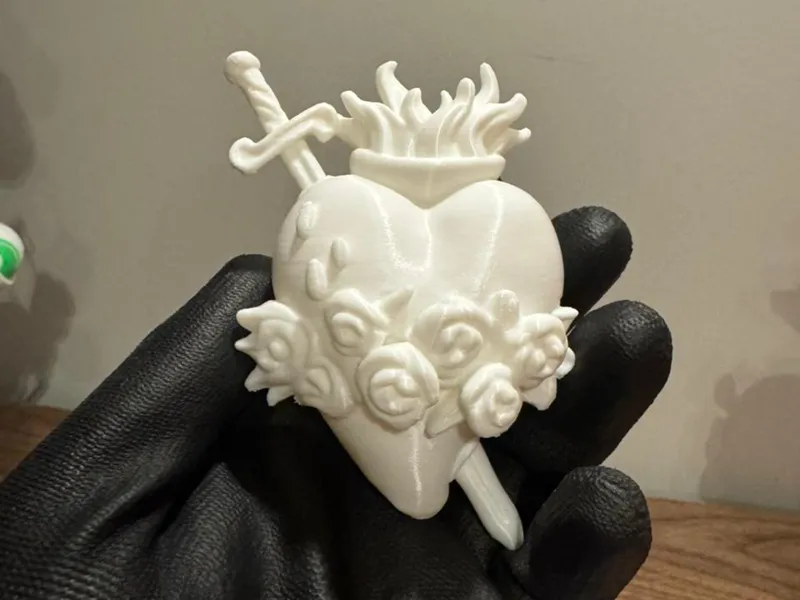 Imaculado Coração de Maria - Fundo Reto e 3D.