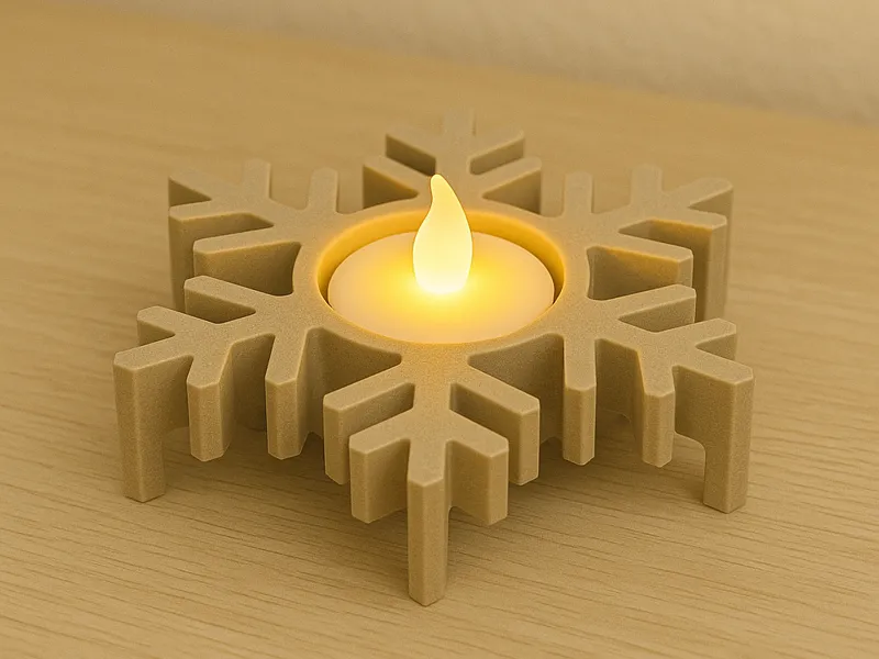 Schneeflocke Teelicht schwebend / LED Christmas