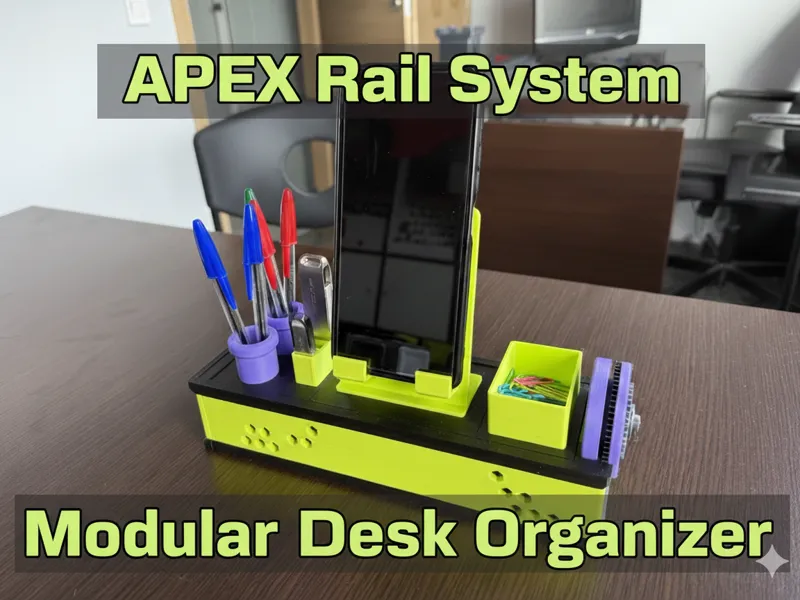 APEX Rail Pro Modular Desk Organizer