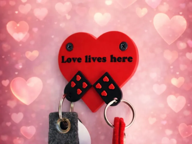"Love Lives Here" Schlüsselbrett