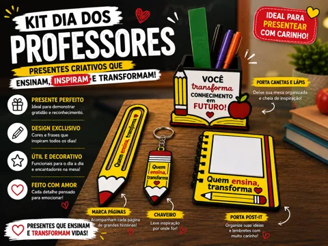 Accesorio de lectura: Kit Dia dos Professores – 4 Itens — referencia de MakerWorld