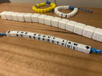 Scout Law puzzle / bracelet / keychain