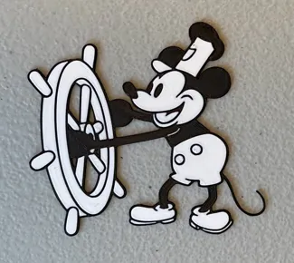 Multicolor Steamboat Willie Magnet