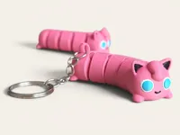 Sausage Flexi Jigglypuff with Keychain Holder