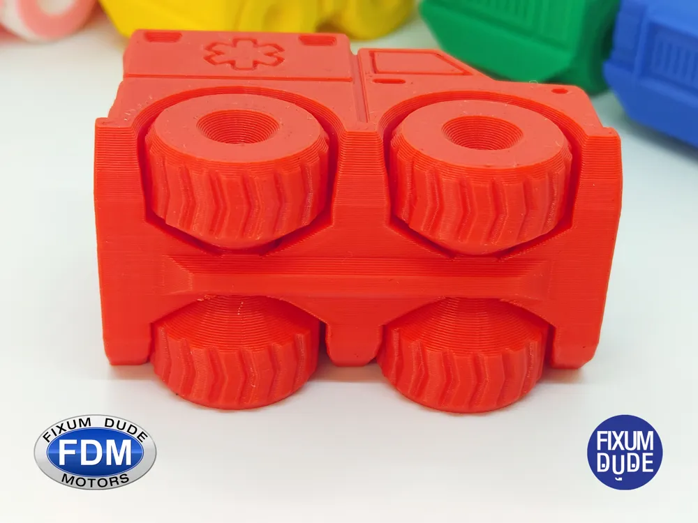 Fixum Dude Motors Print in Place Ambulance por Fixumdude - MakerWorld