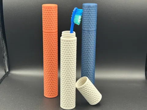 Caja o estuche: Toothbrush Travel Container Hex In — referencia de MakerWorld