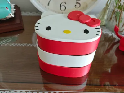 Hello Kitty jewelry box, rotatable multi-layer storage box, KT cat, desktop storage box, candy and snack storage box, trinket box