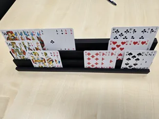 grosser Kartenhalter - 3-reihig - fast 50cm lang