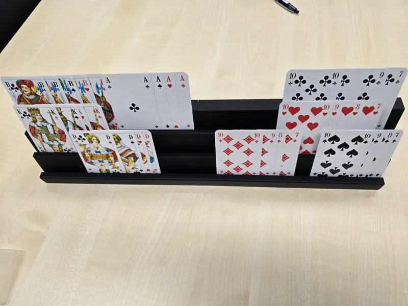 grosser Kartenhalter - 3-reihig - fast 50cm lang 