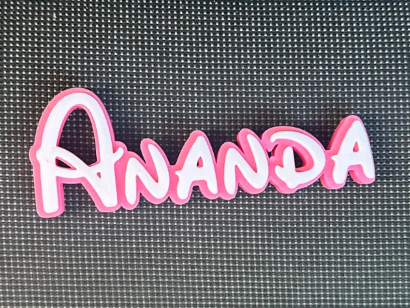 Disney Theme 3D Name Decor Sign Ananda