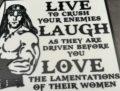 Conan The Barbarian - Live Laugh Love, sign AMS