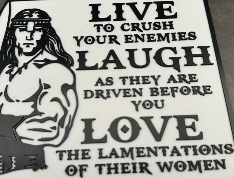 Conan The Barbarian - Live Laugh Love, sign AMS