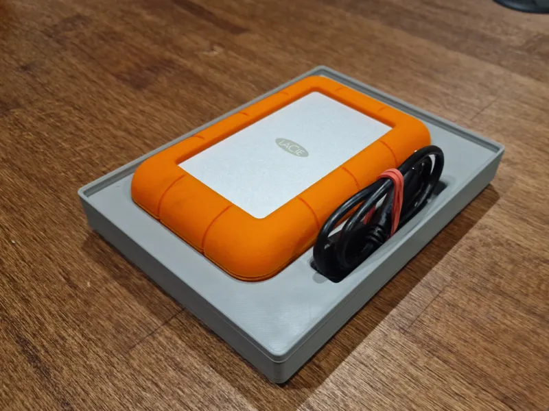 Gridfinity Festplattenablage Lacie Rugged Mini 