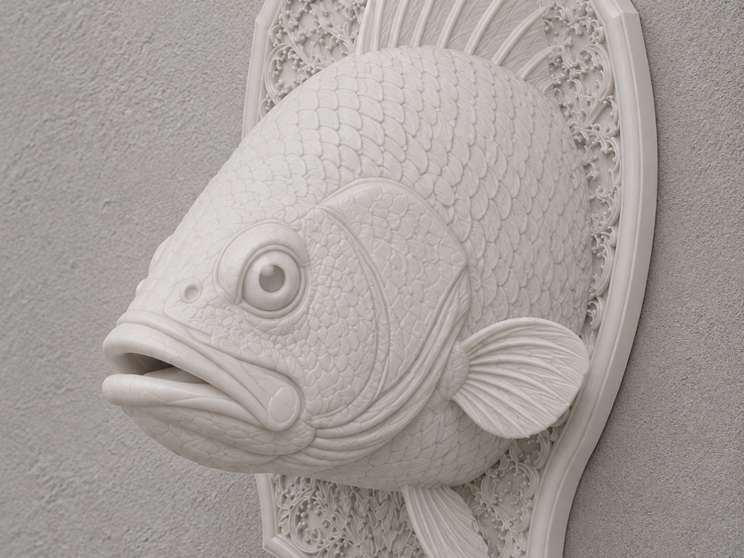 Fish Wall Head Mount Decorative Trophy Display 