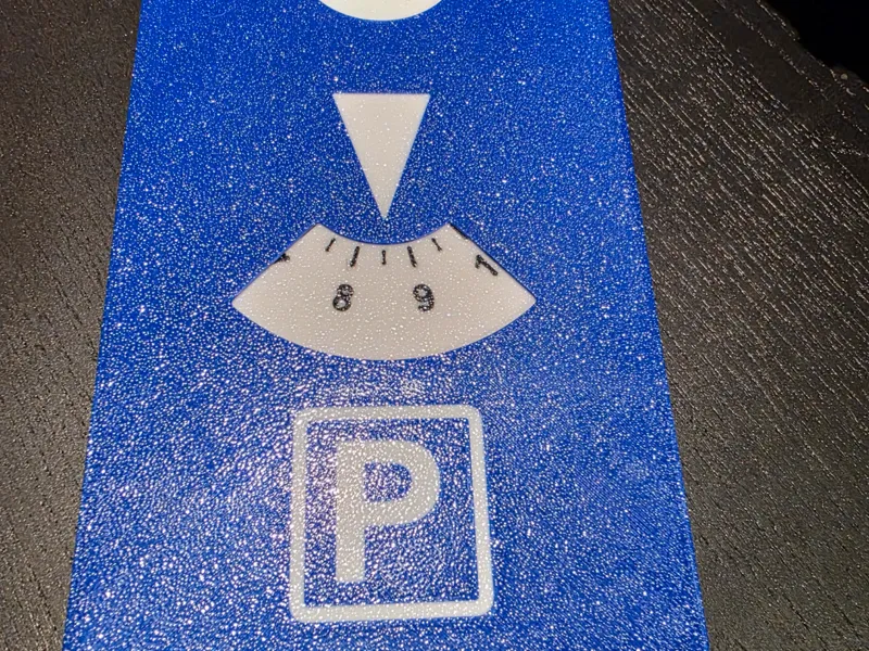 Blue Parking Disc – European Time Parking Clock 